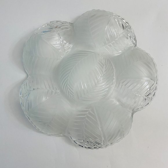 Stylesetter Thick Heavy Frosted Glass Platter Serving Tray Over 3lbs - Picture 12 of 12